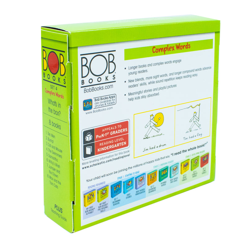 Bob Books - Complex Words Box Set Phonics, Ages 4 and Up, Kindergarten, First Grade (Stage 3: Developing Reader): 04 - The Book Bundle