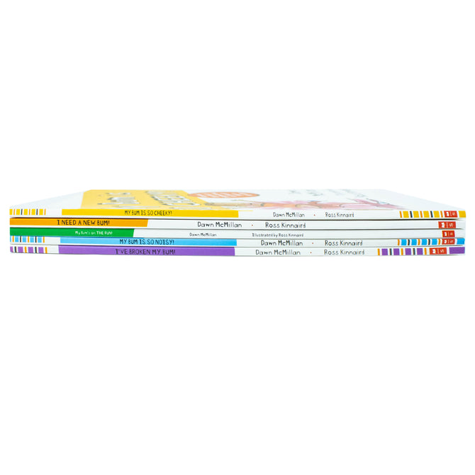 New Bum Series 5 Books Collection Set (I Need a New Bum!, I've Broken My Bum!, My Bum is SO NOISY!, My Bum is on the Run! & My Bum is SO CHEEKY!) - The Book Bundle