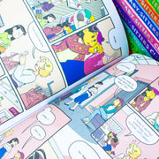 Set of nine BabySitters Club graphic novels from the 8-16 collection by Ann M. Martin, featuring colorful book covers.