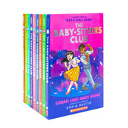 Set of nine Baby Sitters Club graphic novels from Ann M. Martin's collection, featuring colorful book covers for young readers.