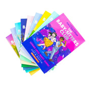 Set of nine Baby Sitters Club graphic novels from the Ann M. Martin collection, featuring colorful book covers and illustrations.
