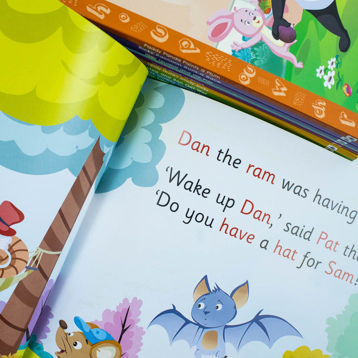 My First Phonic Sounds 12 Books Collection Box Set with Included Fun Activities(A Hat for Sam the Bat) - The Book Bundle