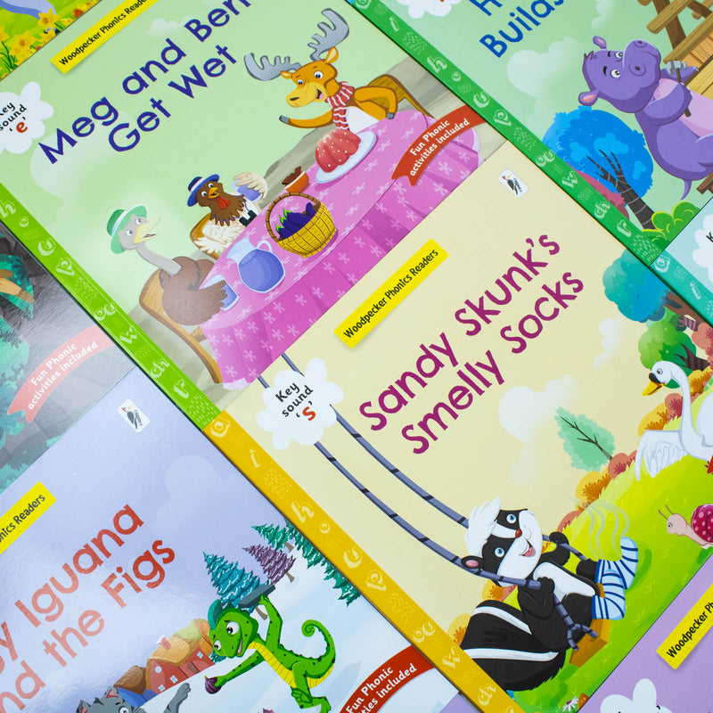 My First Phonic Sounds 12 Books Collection Box Set with Included Fun Activities(A Hat for Sam the Bat) - The Book Bundle