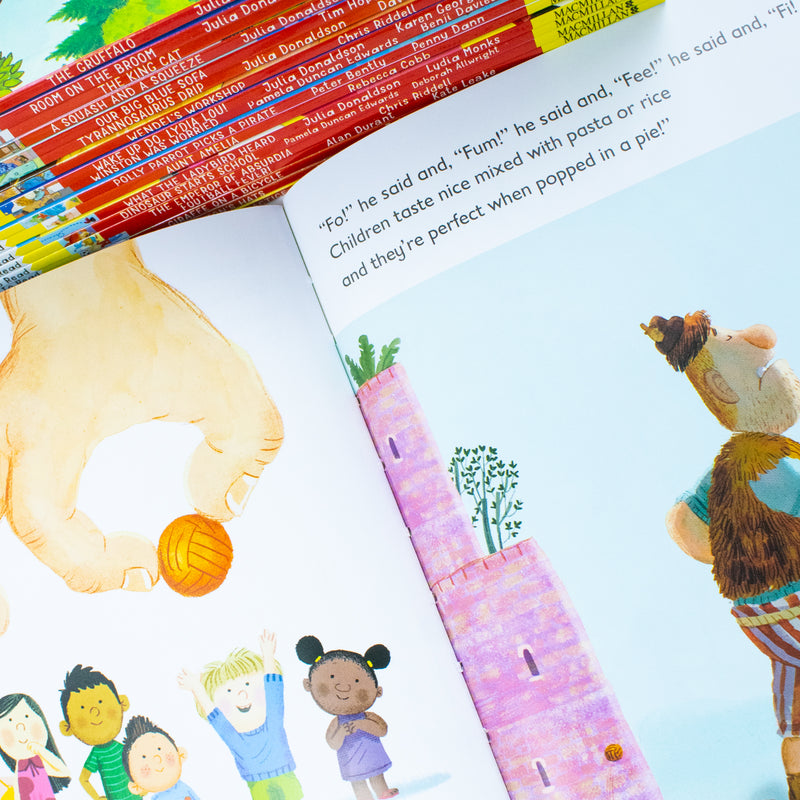 Set of 20 dinosaur-themed early reader books from the Time to Read series by Julia Donaldson, published by Pan Macmillan.