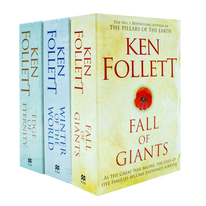 The Century Trilogy Collection 3 Books Set by Ken Follett (Fall of Giants, Winter of the World, Edge of Eternity) - The Book Bundle