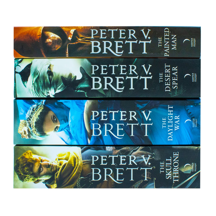 The Demon Cycle Series Peter V. Brett 4 Books Collection Set With Gift Journal (Painted Man,Desert Spear,Daylight War,Skull Throne) - The Book Bundle