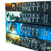 The Demon Cycle Series Peter V. Brett 4 Books Collection Set With Gift Journal (Painted Man,Desert Spear,Daylight War,Skull Throne) - The Book Bundle