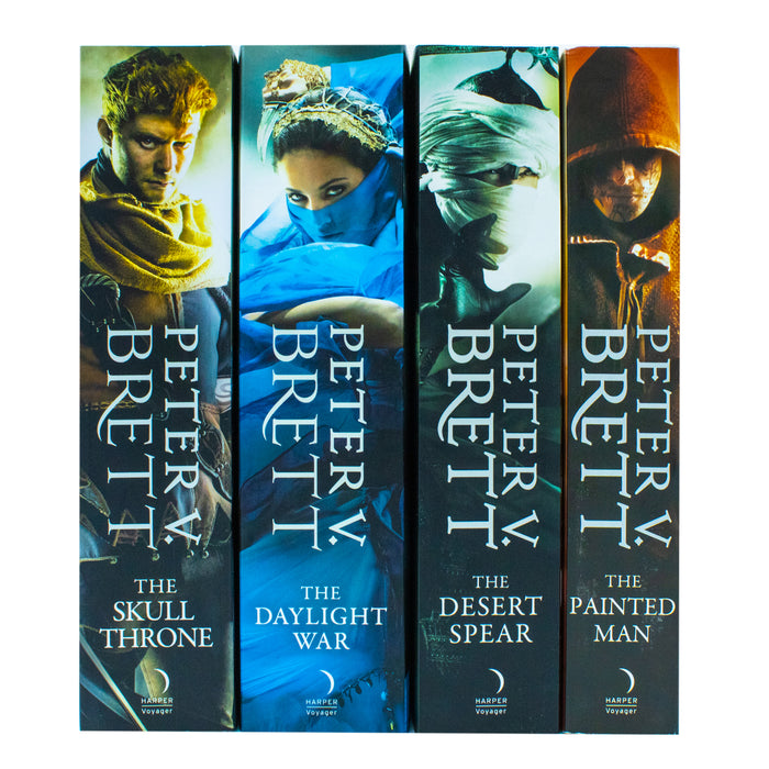 The Demon Cycle Series Peter V. Brett 4 Books Collection Set With Gift Journal (Painted Man,Desert Spear,Daylight War,Skull Throne) - The Book Bundle