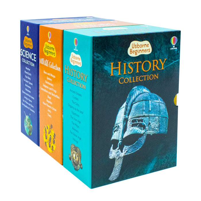 Usborne Beginners Series 30 Books Collection Box Set (History, Nature, Science) - The Book Bundle