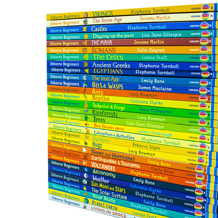 Usborne Beginners Series 30 Books Collection Box Set (History, Nature, Science) - The Book Bundle
