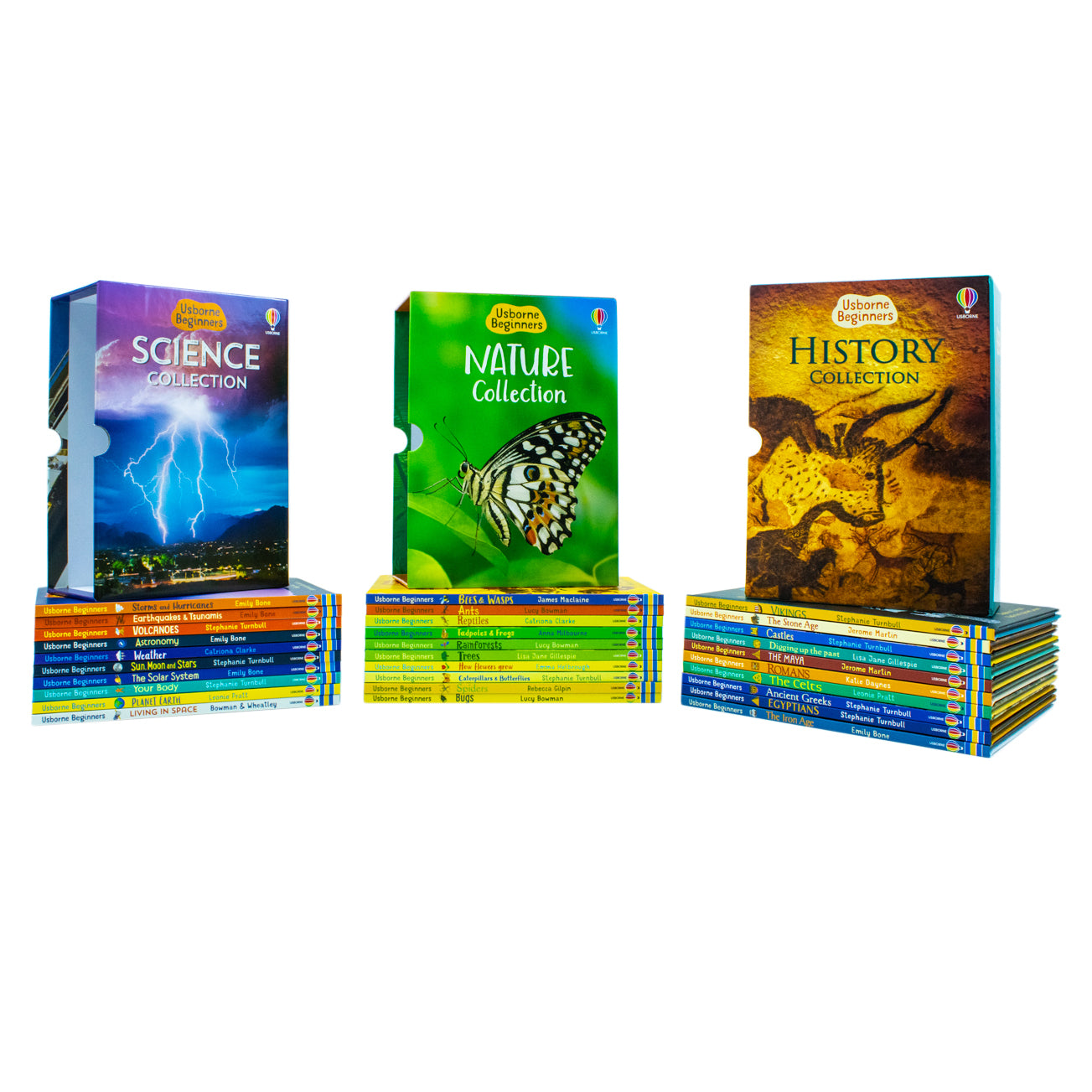 Usborne Beginners 30 Books Collection Box Set History, Nature and