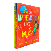 Collection of four educational books by Dr Shini Somara and Nadja Sarell, featuring engineer, scientist, mathematician, and coder themes.