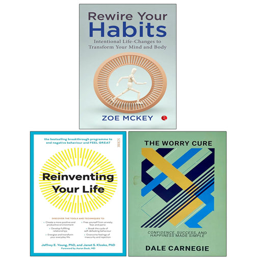 Rewire Your Habits, Reinventing Your Life, The Worry Cure 3 Books Collection Set - The Book Bundle