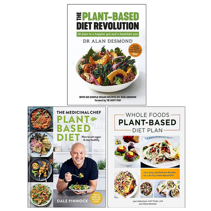 Medicinal Chef, Whole Foods Plant- Based Diet Plan, Plant-Based Diet Revolution 3 Books Collection Set - The Book Bundle