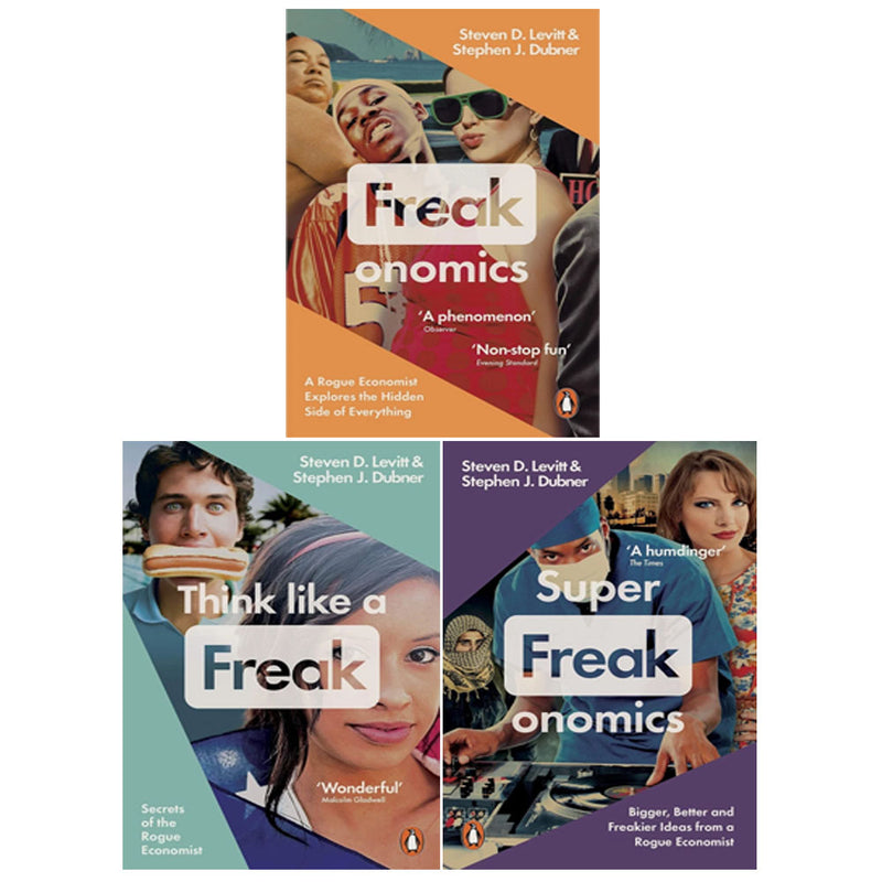 Stephen J. Dubner 3 Books Collection Set Think Like a Freak, Superfreakonomics, Freakonomics - The Book Bundle