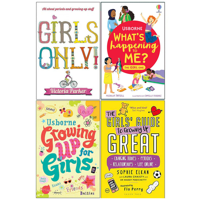 Girls' Guide, Girls Only!, What's Happening To Me? The Girl One, Growing Up  4 Books Collection Set - The Book Bundle