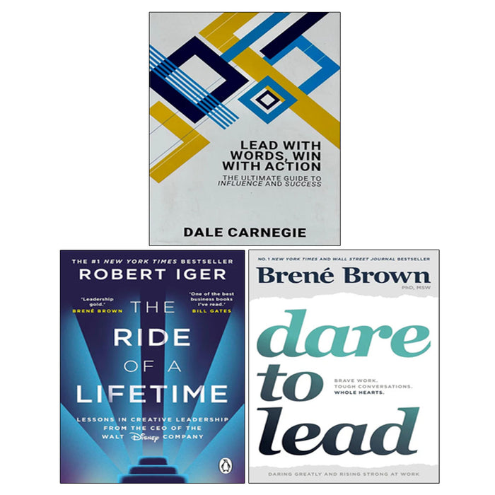 Lead With Words Win With Action, The Ride of a Lifetime, Dare to Lead 3 Books Collection Set - The Book Bundle