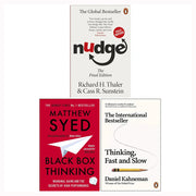 Nudge Improving Decisions About Health Wealth and Happiness, Black Box Thinking, Thinking Fast and Slow 3 Books Collection Set - The Book Bundle