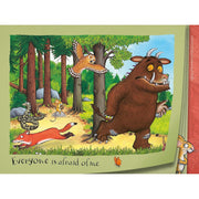 Julia Donaldson The Gruffalo 4-in-1 jigsaw puzzle pack featuring colorful images of the Gruffalo and friends for children.