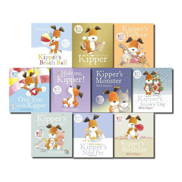Kipper the Dog Series 10 Books Collection Set by Mick Inkpen (Kipper's Birthday, Beach Ball,) - The Book Bundle