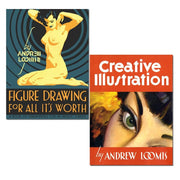 Andrew Loomis 2 Books Collection Set (Creative Illustration, Figure Drawing for All it's Worth) - The Book Bundle