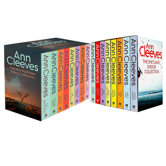 Ann Cleeves TV Shetland & Vera Series Collection 16 Books Set