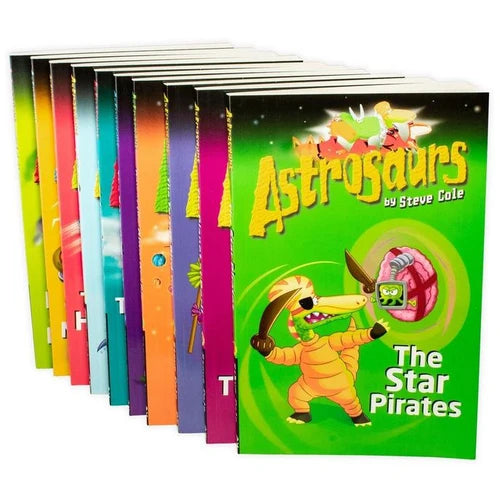 Astrosaurs Series 10 Books Collection Set By Steve Cole - Ages 7–9 Years - Paperback