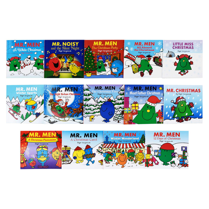 Mr Men and Little Miss Christmas Collection 14 Books Slipcase Box Set (Meet Father Christmas, Mr. Men The Christmas) - The Book Bundle