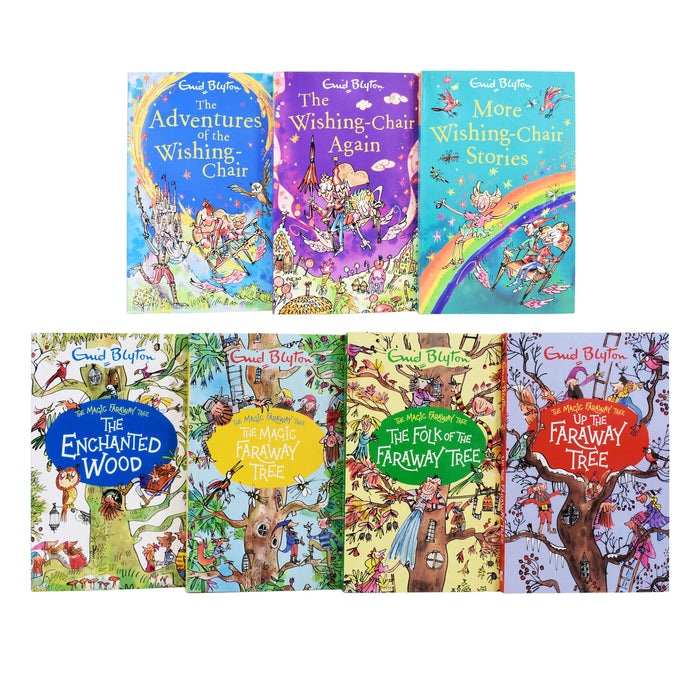 Enid Blyton THe Magical Worlds Complete Collection 7 Books Box Set (Magic Faraway Tree, Enchanted Wood) - The Book Bundle