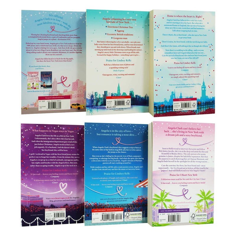 I Heart Series 6 Books Collection Set By Lindsey Kelk(I Heart New York, I Heart Hollywood, I Heart Paris, I Heart Vegas, I Heart London & I Heart Christmas) - The Book Bundle