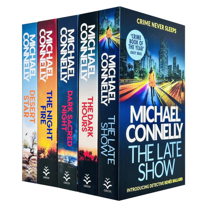 Ballard and Bosch Series 5 Books Set By Michael Connelly (The Late Show, Dark Sacred Night, The Night Fire, The Dark Hours, Desert Star) - The Book Bundle
