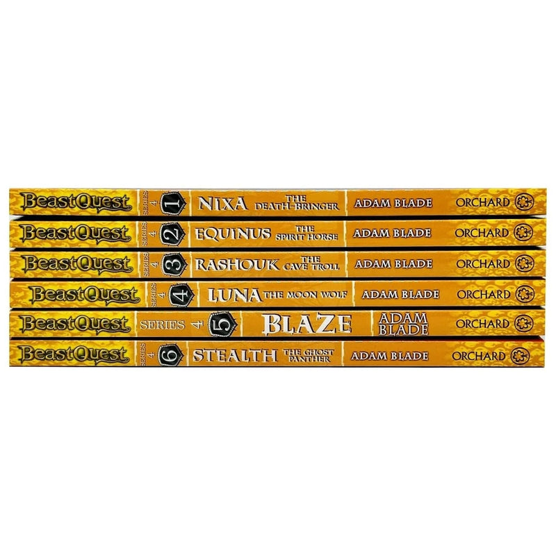 Beast Quest Series 4 book collection by Adam Blade, six paperback fantasy adventure books in a set.