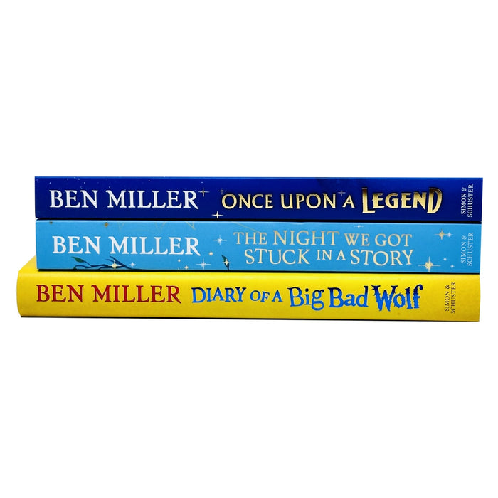Ben Miller 3 Books Collection Set (The Night We Got Stuck in a Story, Diary of a Big Bad Wolf [Hardback] ) - The Book Bundle