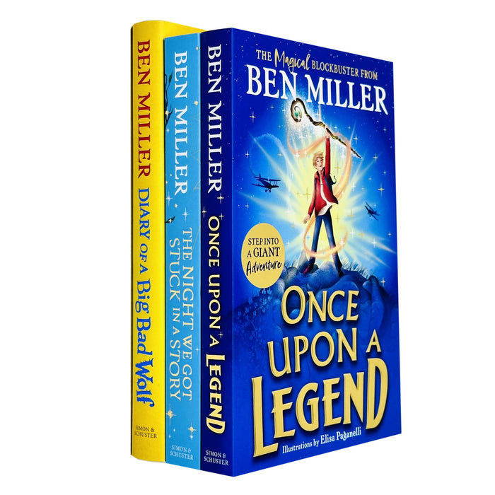 Ben Miller 3 Books Collection Set (The Night We Got Stuck in a Story, Diary of a Big Bad Wolf [Hardback] ) - The Book Bundle
