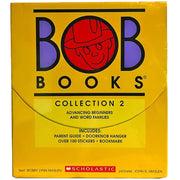 Set of 16 Bob Books for beginners and word families by Bobby Lynn Maslan, including a parent guide, with colorful book covers.