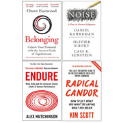 Belonging, Noise [Hardcover], Endure, Radical Candor 4 Books Collection Set - The Book Bundle