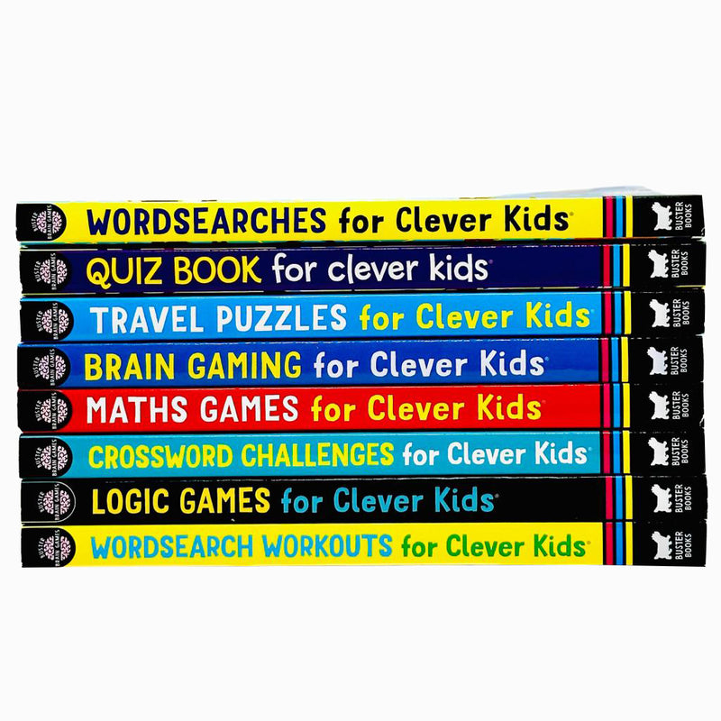 Brain Games Clever Kids 8 Books Collection Set by Lauren Farnsworth Quiz Book for Clever Kids - The Book Bundle
