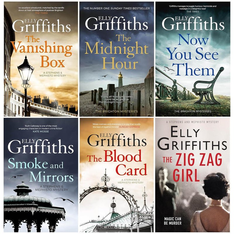 The Brighton Mysteries Series Books 1 - 6 Collection Set by Elly Griffiths (Zig Zag Girl, Smoke) - The Book Bundle