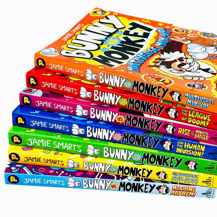 Bunny vs Monkey 7 Books Collection Set By Jamie Smart (Bunny vs Monkey) - The Book Bundle