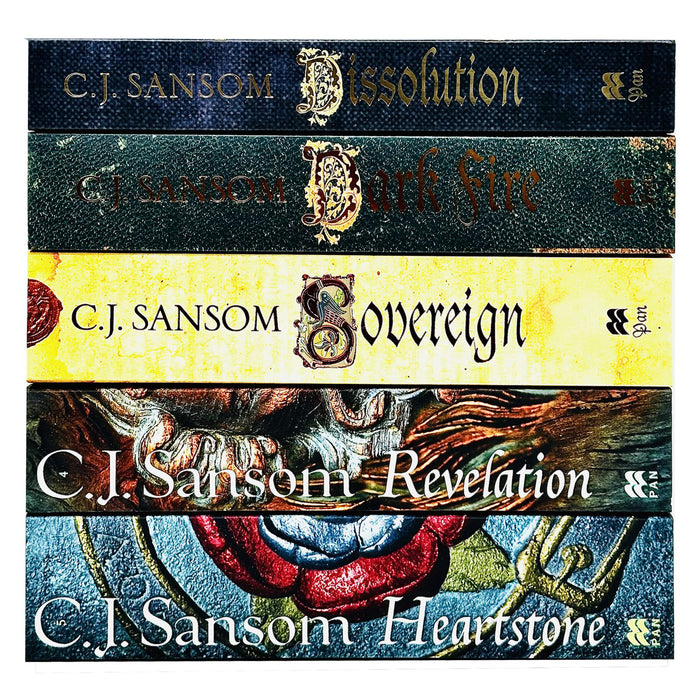 C.J. Sansom The Shardlake Series 5 Books Collection Set - Heartstone, Revelation, Sovereign, Dark Fire, Dissolution - The Book Bundle