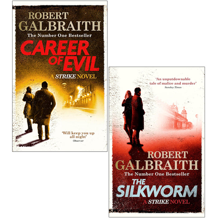 Cormoran Strike Series 2 Books Collection Set By Robert Galbraith (The Silkworm, Career of Evil) - The Book Bundle