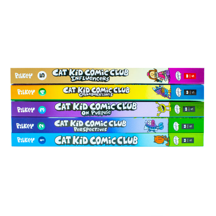 Cat Kid Comic Club Series Collection 5 Books Set By Dav Pilkey (Cat Kid Comic Club, Perspectives) - The Book Bundle