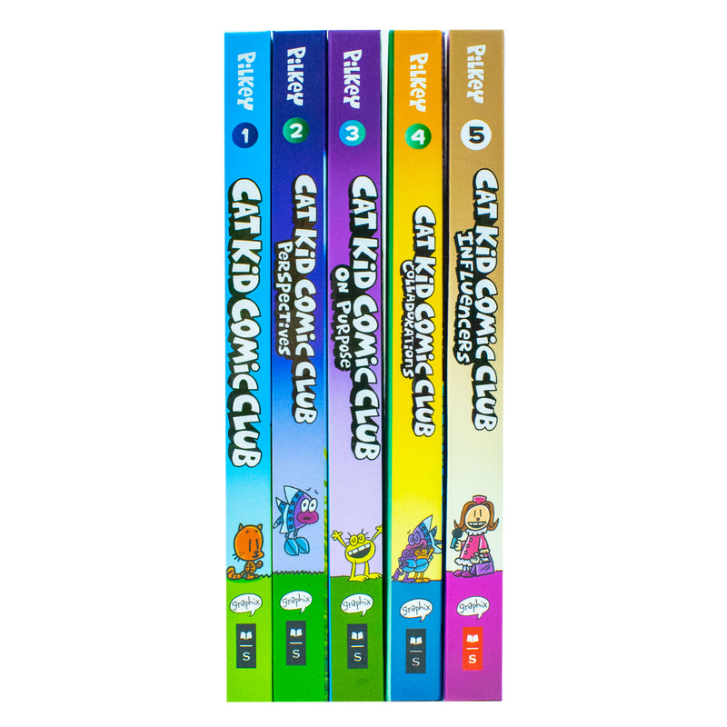 Cat Kid Comic Club Series Collection 5 Books Set By Dav Pilkey (Cat Kid Comic Club, Perspectives) - The Book Bundle