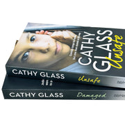 Two Cathy Glass books from the HarperElement collection, damaged and unsafe, shown with visible wear on the covers.