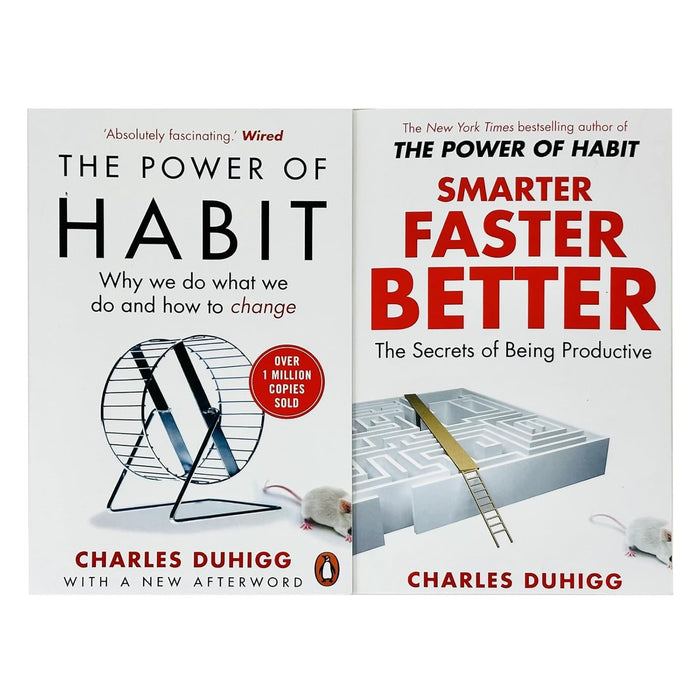 Charles Duhigg Collection 2 Books Set (Smarter Faster Better, The Power of Habit)