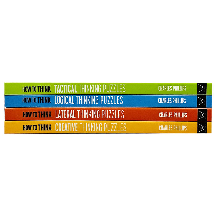 Charles Phillips How to Think Collection 4 Books Set (Tactical Thinking Puzzles, Logical ) - The Book Bundle