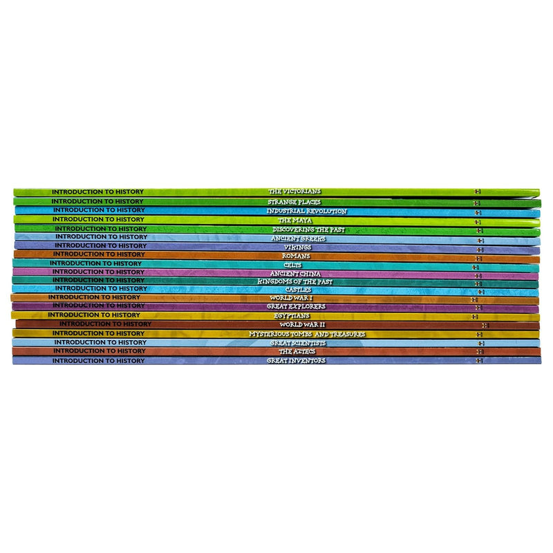 Children's history book set by Jasmine Brooke, part of Fox Eye Publishing's Introduction to History series, featuring 20 colorful books for kids.