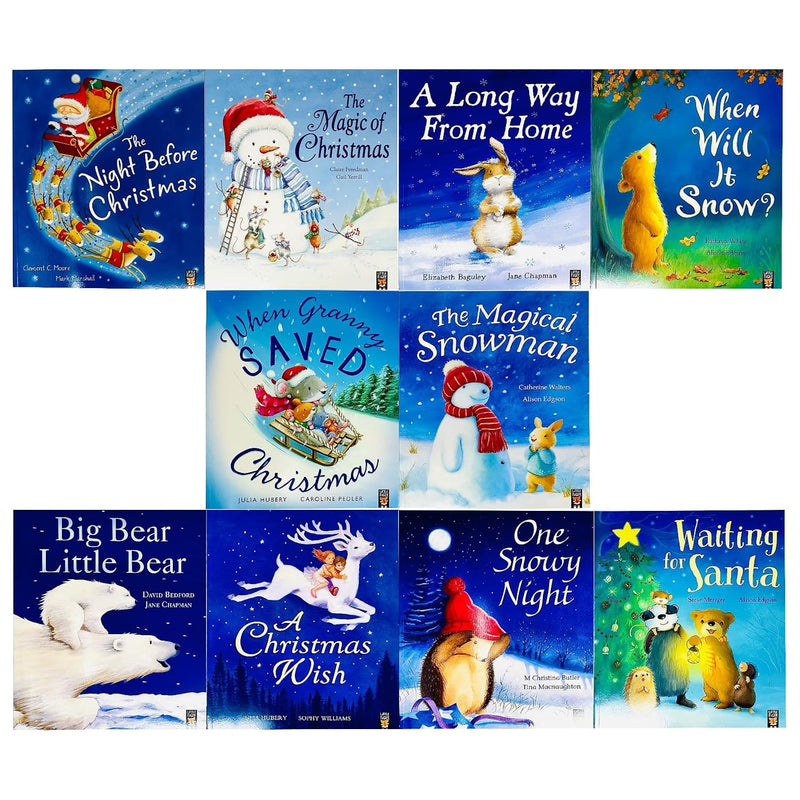 Children Christmas Storybook Collection 10 Books Set by Clement C. Moore