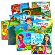 Children's classic storybooks set by Miles Kelly, featuring Alice in Wonderland, The Jungle Book, Peter Pan, and more, colorful covers visible