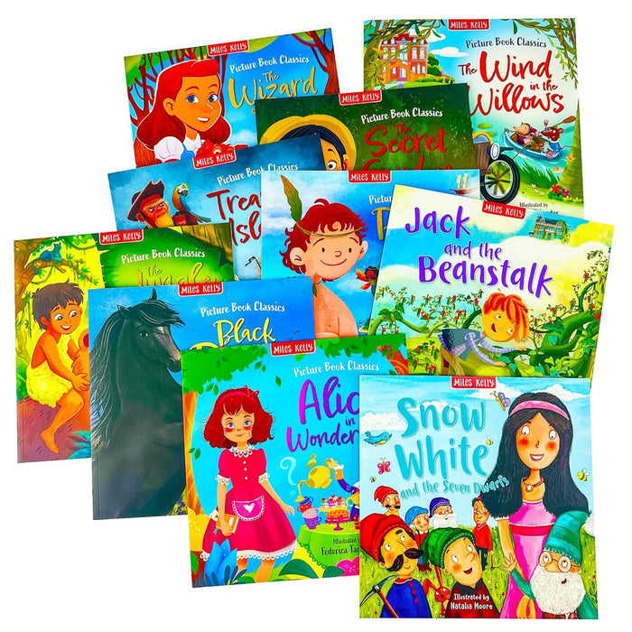 Children Picture Classics Stories 10 Books Collection Set( Alice in Wonderland, The Jungle Book) - The Book Bundle
